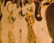 古斯塔夫克林姆特 - The Hostile Powers. Left part, detail